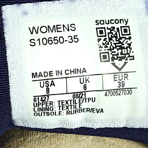 Saucony Ride 14 Women’s 8 Running Shoes Sneakers Midnight Navy Blue S10650-35 - Picture 2 of 16